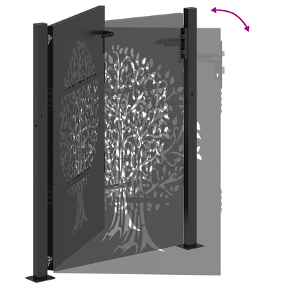 Tuinpoort Anders Zwart 105 x 150 cm Poedergecoat staal