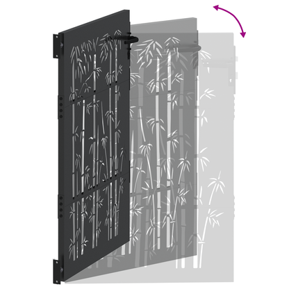 Tuinpoort Anders met slot Zwart 105 x 150 cm Poedergecoat staal