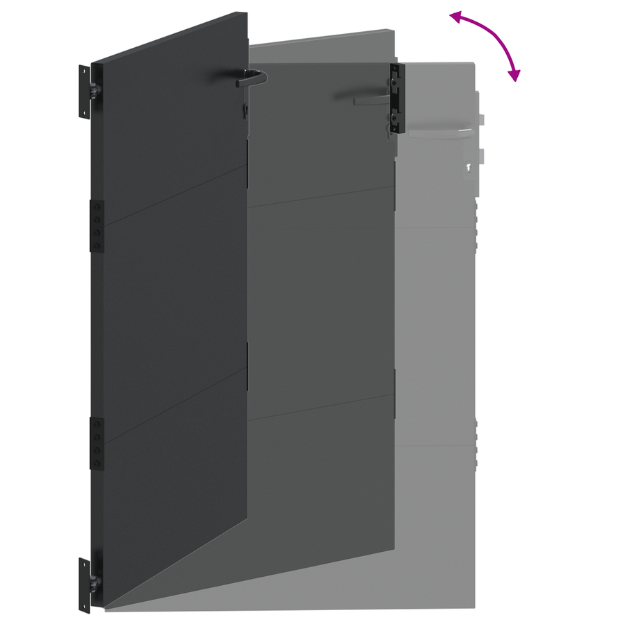 Tuinpoort met slot Zwart 105 x 150 cm Poedergecoat staal