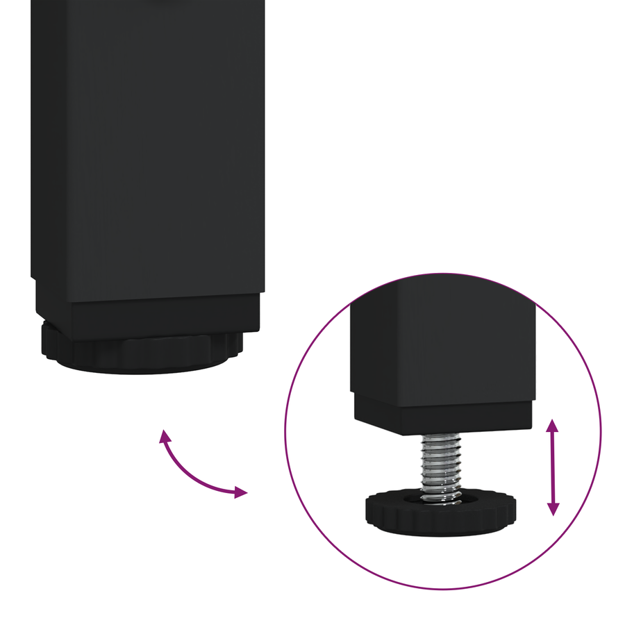 Nachtkastje met lade Zwart eiken 30 x 48 x 61 cm Bewerkt hout