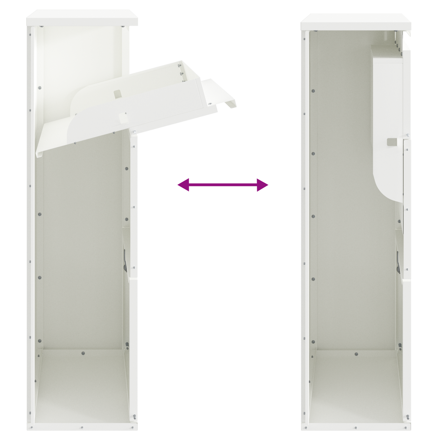 Pakket Afleverbox Wit 44x22x82 cm Staal