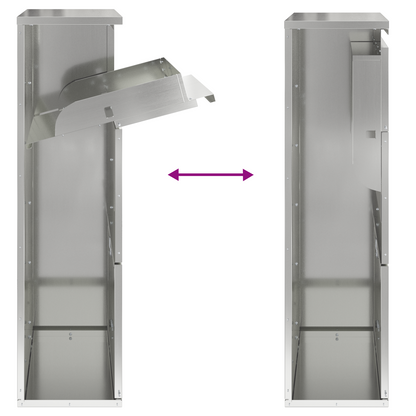 Pakketinleverbak 44x22x82 cm van Gegalvaniseerd Staal