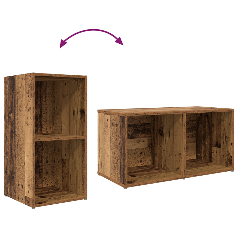 TV-kast met opslag Oud hout Bewerkt hout