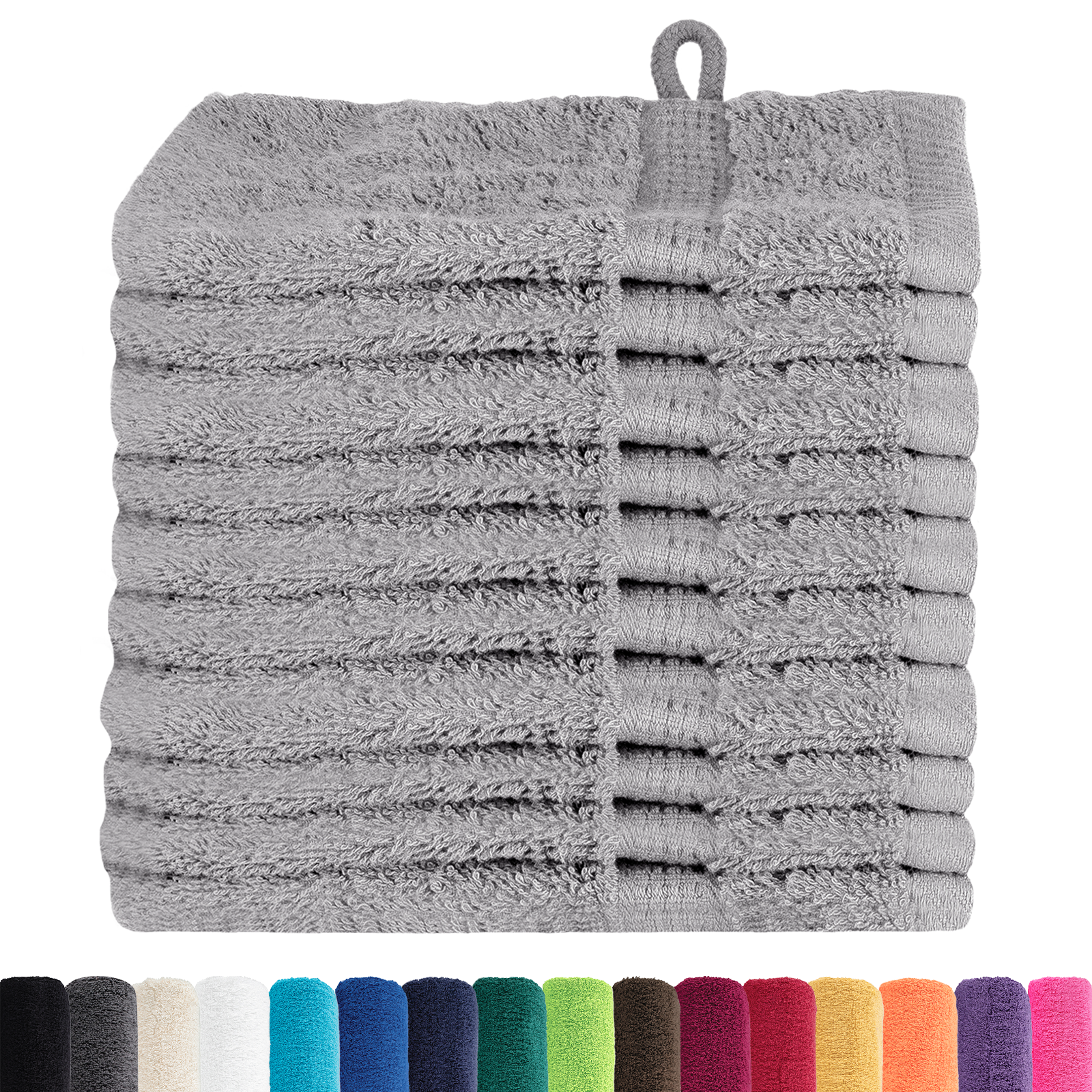 Waskruisjes 10 pcs Grijs 15 x 21 cm Katoen