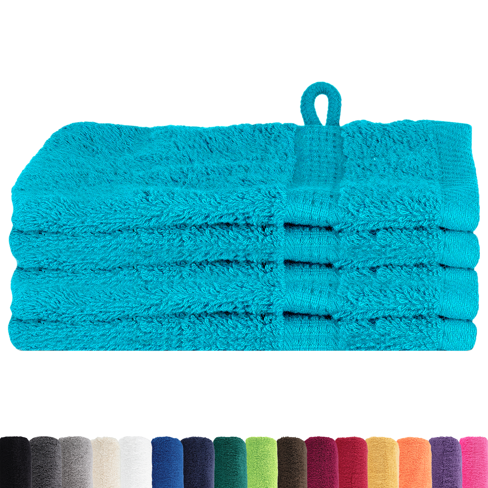 Waskruisjes 4 pcs Turquoise 15 x 21 cm Katoen