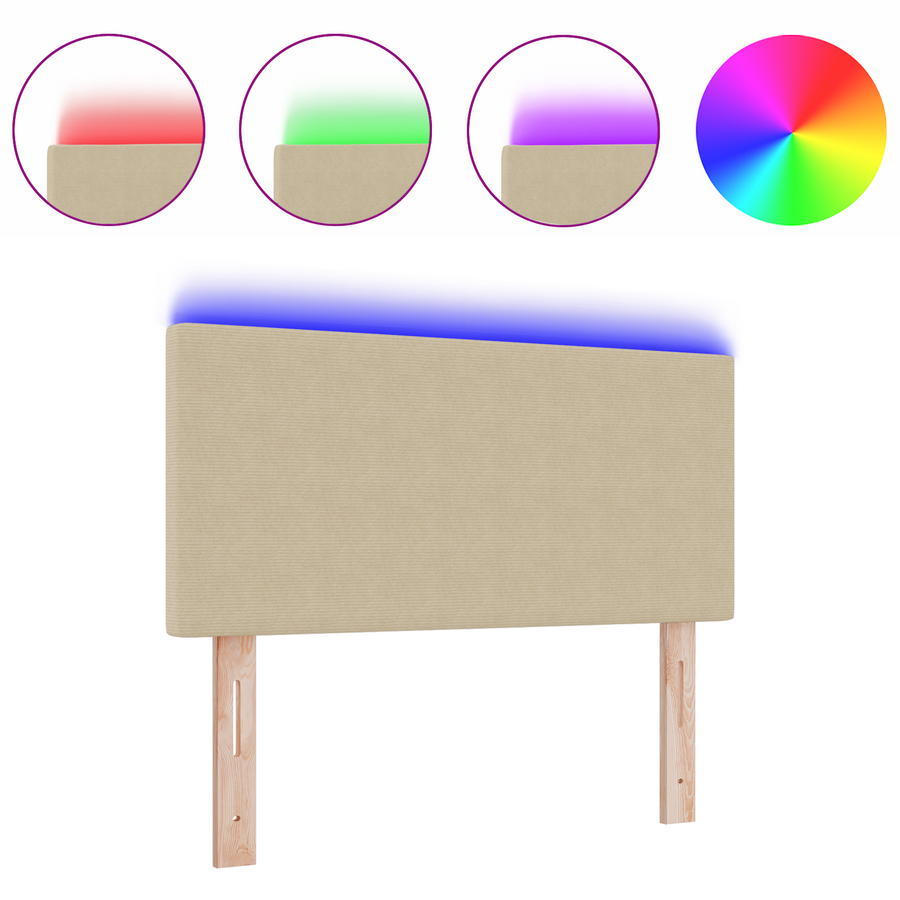 LED Hoofdeinde Simpel Ontwerp Lichtgroen Grijs 80 cm Katoenachtige Stof