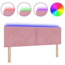 LED Hoofdbord Diamantblok - Roze - 160 cm - Velvet