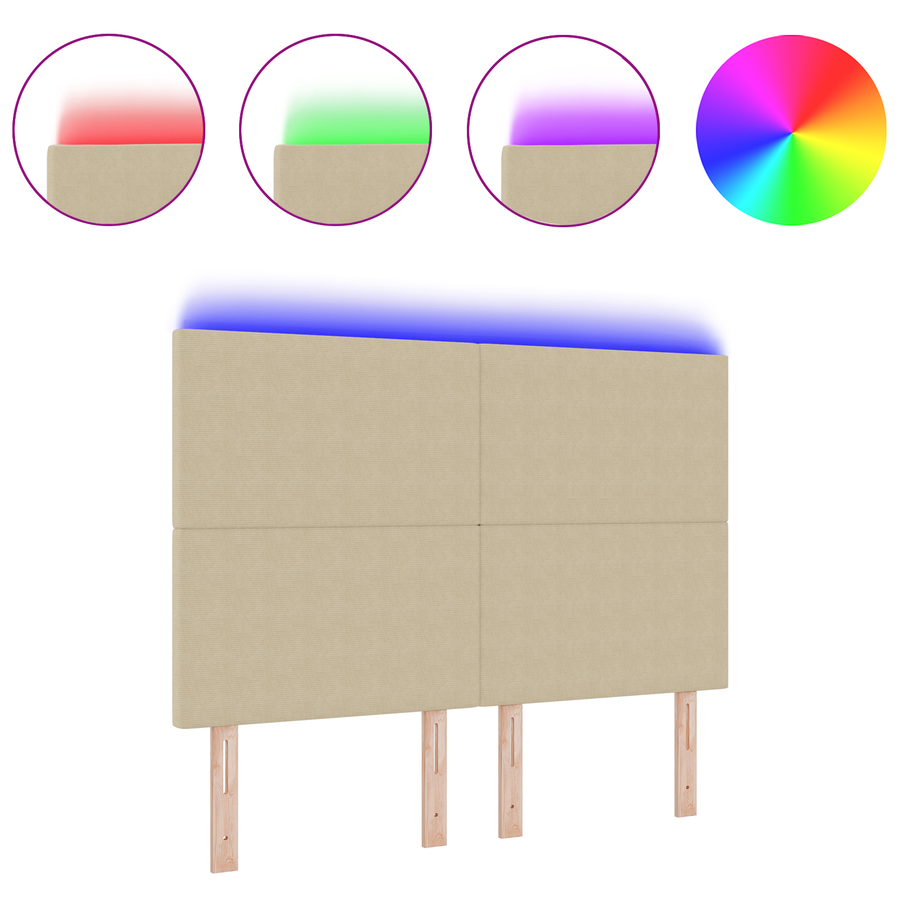 LED Hoofdbordlamp Groen Grijs 72 cm Corduroy Stof