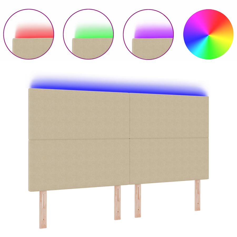 LED Hoofdbord Verlichting - Groen Grijs 90 cm Corduroy Stof