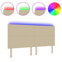 LED Hoofdbord Lichtgroen Grijs 100 cm Kordonstof