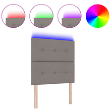Hoofdbord met LED 90 cm stof taupe