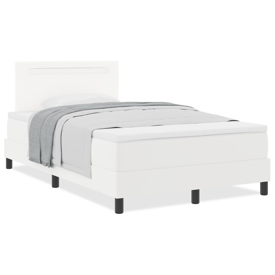 Boxspringbed met matras kunstleer grijs Small Double