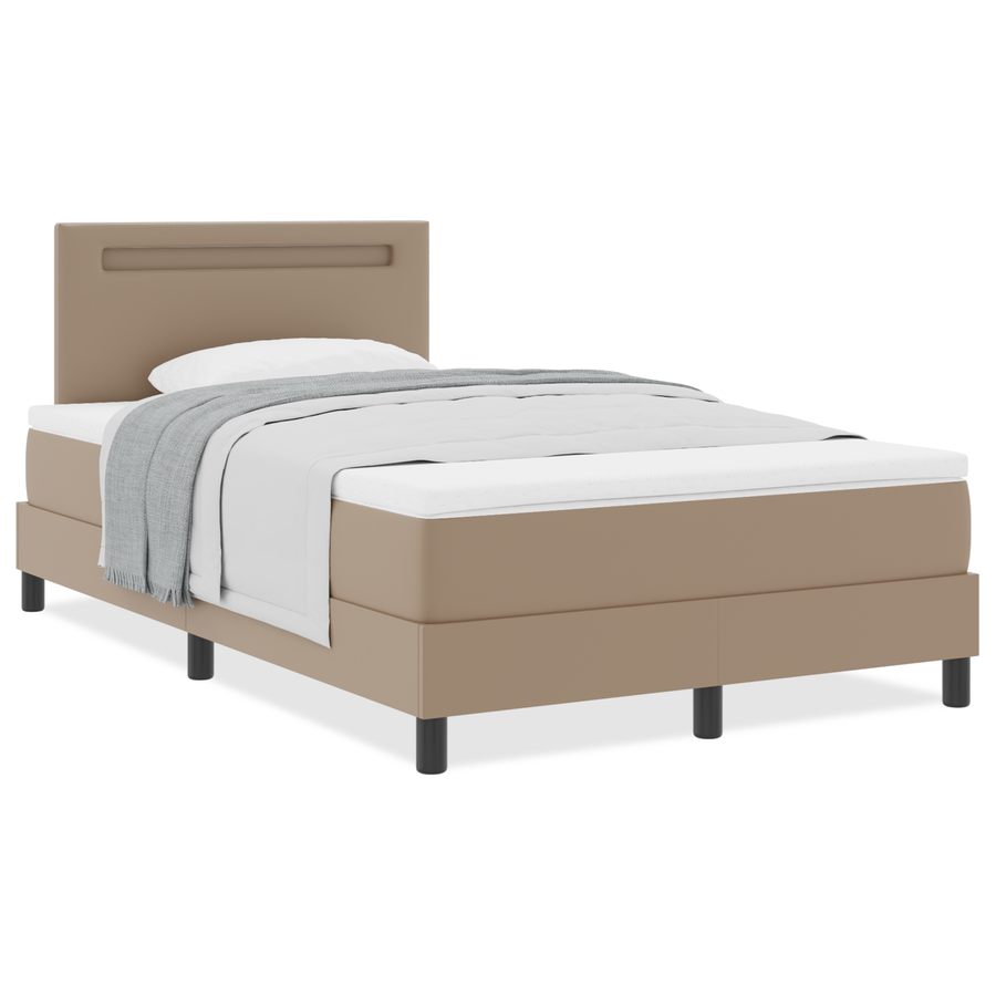 Boxspringbed met matras kunstleer cappuccino 120x200 cm