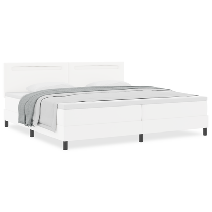 Boxspringbed met matras kunstleer grijs 200x200 cm