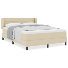 Boxspringbed met matras stof crèmekleurig 140x190 cm