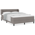 Box spring bed with mattress with headboard Taupe 160 x 200 cm Fabric