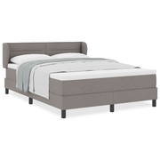 Box spring bed with mattress with headboard Taupe 160 x 200 cm Fabric