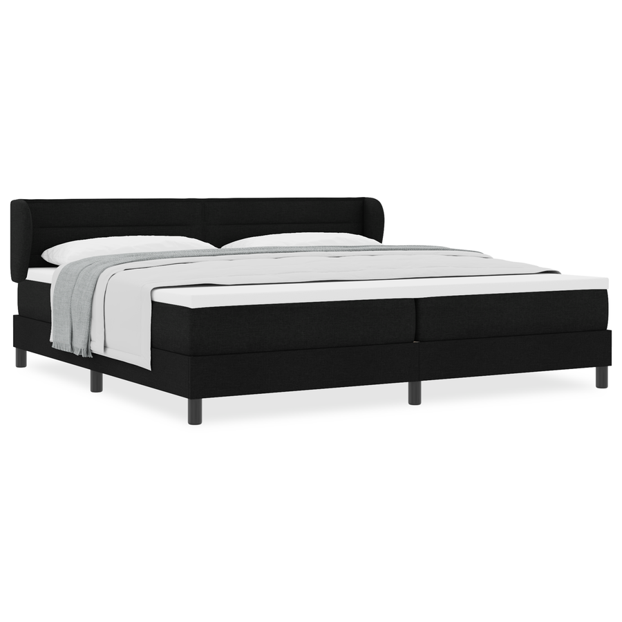 Boxspring Bed met Matras Zwart 200x200 cm Stof