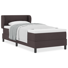 Boxspringbed met matras stof donkerbruin 90x190 cm