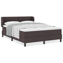 Boxspringbed met matras stof donkerbruin 140x200 cm