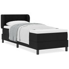 Box spring bed with mattress and headboard Black 80 x 200 cm Fabric