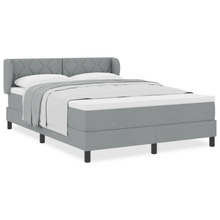 Boxspringbed met matras stof lichtgrijs 160x200 cm