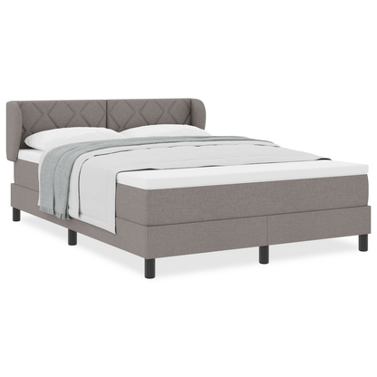 Boxspringbed met matras stof taupe 160x200 cm
