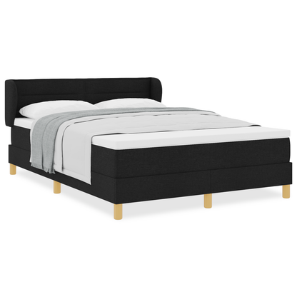 Boxspringbed met matras stof zwart 160x200 cm