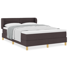 Boxspringbed met matras stof donkerbruin 160x200 cm