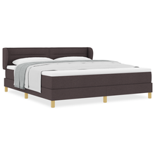 Boxspringbed met matras stof donkerbruin 180x200 cm