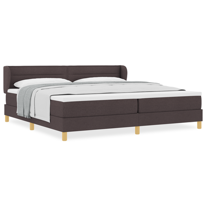 Bedombouw met matras stof donkerbruin 200x200 cm