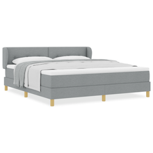 Boxspringbed met matras stof lichtgrijs 180x200 cm