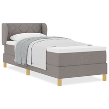 Boxspringbed met matras stof taupe 80x200 cm