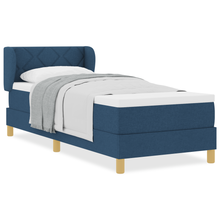 Boxspringbed met matras stof blauw 80x200 cm
