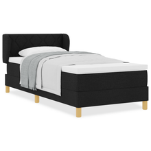 Boxspringbed met matras stof zwart 100x200 cm