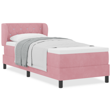 Boxspringbed met matras fluweel roze 80x200 cm