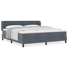 Boxspringbed met matras fluweel donkergrijs 180x200 cm