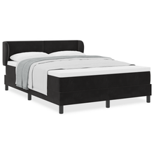Boxspringbed met matras fluweel zwart 140x190 cm