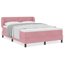 Boxspringbed met matras fluweel roze 160x200 cm