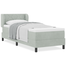 Boxspringbed met matras fluweel lichtgrijs 80x200 cm