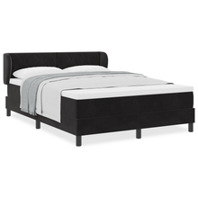 Boxspringbed met matras fluweel zwart 140x190 cm