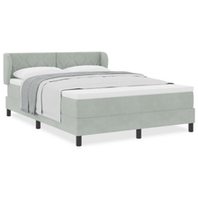 Boxspringbed met matras fluweel lichtgrijs 140x200 cm