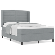 Boxspringbed met matras stof lichtgrijs 160x200 cm