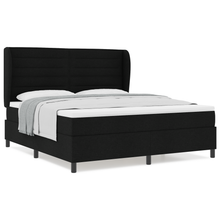 Boxspringbed met matras stof zwart 180x200 cm