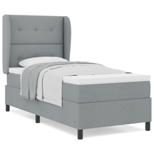 Boxspringbed met matras stof lichtgrijs 80x200 cm