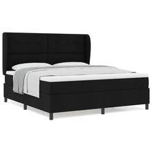 Boxspringbed met matras stof zwart 180x200 cm