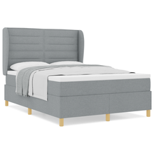 Boxspringbed met matras stof lichtgrijs 160x200 cm