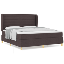 Boxspringbed met matras stof donkerbruin 180x200 cm