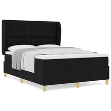 Boxspringbed met matras stof zwart 140x200 cm
