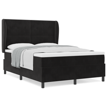 Boxspringbed met matras fluweel zwart 140x190 cm
